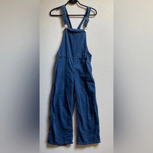 Monki denim jean straight leg crop  overalls Sz 36/ S